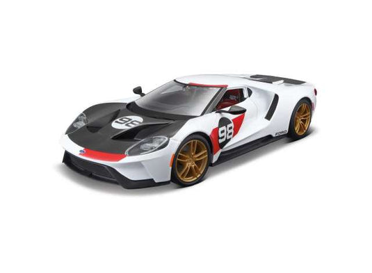 フォード GT 2021 フォードヘリテージ ホワイト/ブラック/レッド Ford GT / MAISTO 1/18 ミニカー
