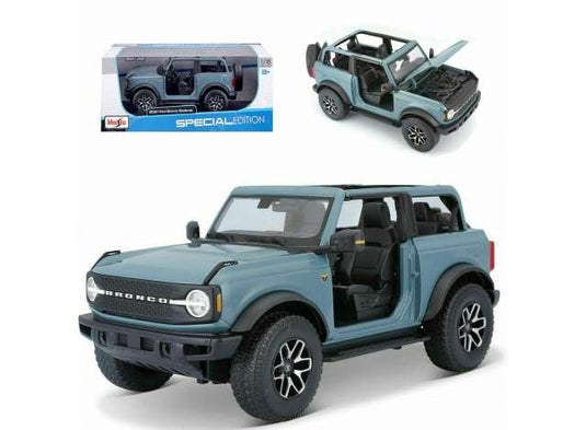 2021 Ford Bronco ワイルドトラック (ドアなし バッドランズ) ブルー/MAISTO 1/18ミニカー