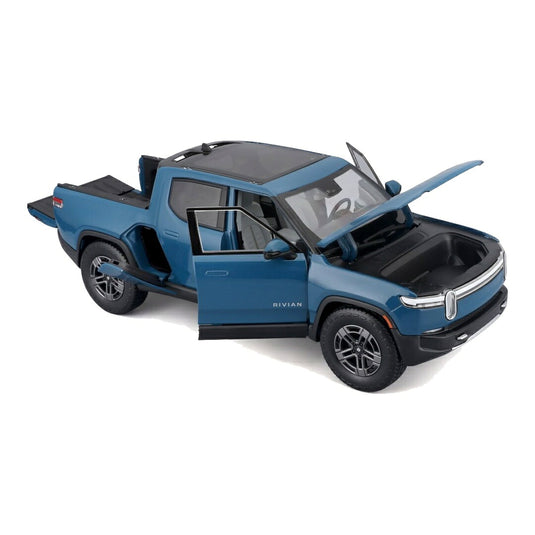 【予約】 Rivianリビアン R1T ピックアップ ダブルキャビン 2025 ブルー / MAISTO 1/18 ミニカー
