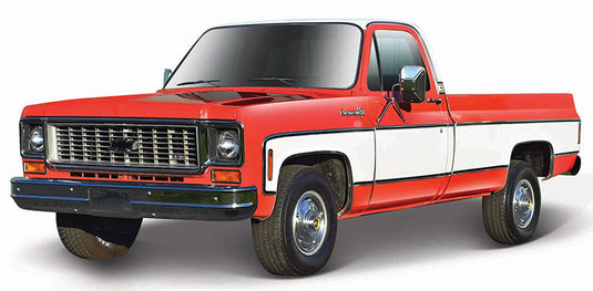 Chevroletシボレー C10 シャイアン 1974 レッド/ホワイト トラック 模型 / MAISTO 1/18 ミニカー 模型