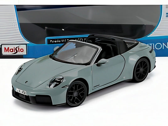 PORSCHE 911 992-2 TARGA 4 GTS T-HYBRID 2024 ライトグリーン/グレー/ MAISTO 1/18 ミニカー