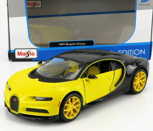 BUGATTI シロン LE PATRON 2016 イエロー ノクターンブラック/ MAISTO 1/24 ミニカー