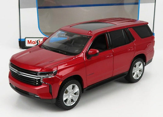 CHEVROLET タホ SUV 2021 レッド/ MAISTO 1/26 ミニカー