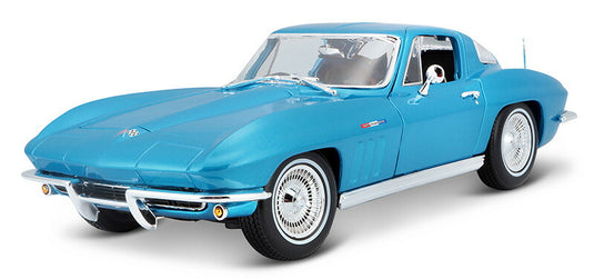 Chevroletシボレー Corvetteコルベット 1965 ブルー スポーツカー 模型 モデル / MAISTO 1/18 ミニカー 模型