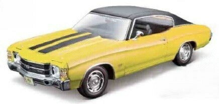 【予約】CHEVROLET CHEVELLE SS 454 COUPE 1971 グリーンマットブラック/ MAISTO 1/18 ミニカー