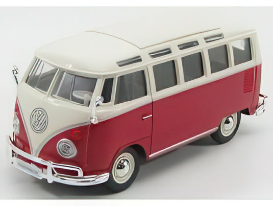 VOLKSWAGEN T1 SAMBA MINIBUS 1962 レッド アイボリー/ MAISTO 1/25 ミニカー