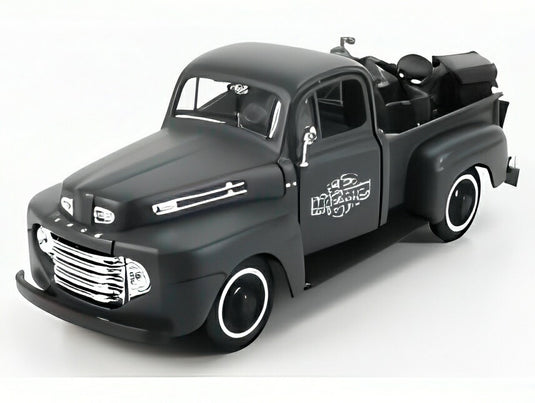 FORD USA F1 ピックアップ ハーレーダビッドソン 1948 + バイク WLA フラットヘッド 1942 マットグレー/ MAISTO 1/24 ミニカー
