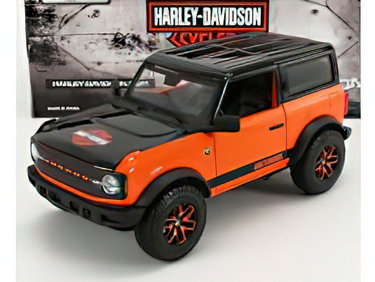 FORD USA BRONCO CUSTOM HARLEY DAVIDSON 2021 ORANGE BLACK/MAISTO 1/24ミニカー