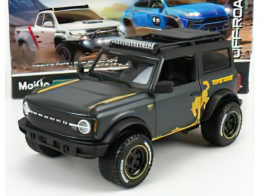 2021 フォード ブロンコ ワイルドトラック オフロード グレー/イエロー / MAISTO 1/24 ミニカー