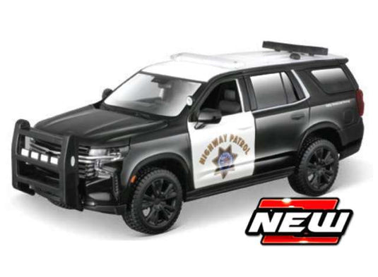 Chevroletシボレー Tahoeタホ 2024 ブラック パトカー 働く車 模型 モデル / MAISTO 1/24 ミニカー 模型