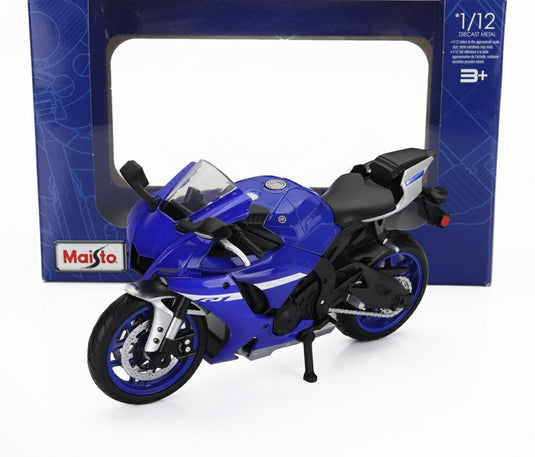 YAMAHA YZF-R1 2021 ブルー/ MAISTO 1/12 バイク模型ミニカー