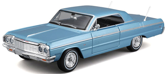 Chevroletシボレー Impalaインパラ 1964 メタリックブルー 模型 モデル / MAISTO 1/26 ミニカー 模型
