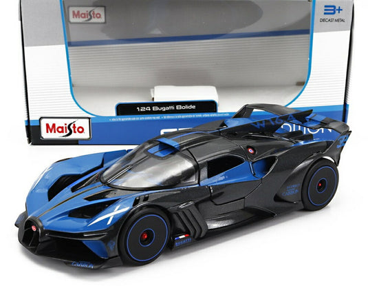 BUGATTI BOLIDE W16 8.0 ターボ 1850hp 500km/h 2020 ブルー ブラック/ MAISTO 1/24 ミニカー