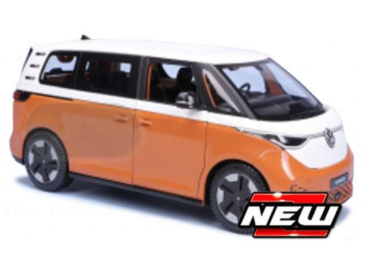 フォルクスワーゲン ID BUZZ オレンジ/ホワイト ワーゲンバス ミニカー / MAISTO 1/24 ミニカー