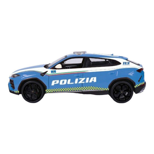 【予約】 Lamborghiniランボルギーニ Urusウルス POLIZIA 2018 ライトブルー ホワイト 警察車両 / MAISTO 1/24 ミニカー