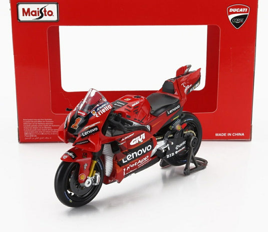 【予約】DUCATI DESMOSEDICI GP23 チーム LENOVO N 1 チャンピオン MOTOGP 2023 F.バニャイア レッド/ MAISTO 1/18 バイク模型ミニカー