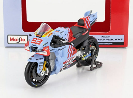 DUCATI DESMOSEDICI GP23 チーム GRESINI RACING N 93 MOTOGP 2024 M.マルケス ライトブルー/ MAISTO 1/18 バイク模型ミニカー