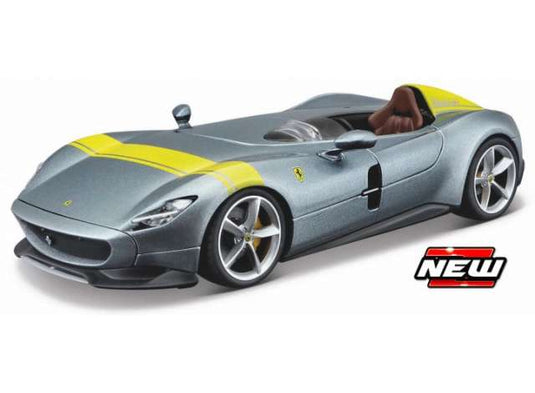フェラーリ モンツァ SP1 組み立てキット グレー/イエロー Ferrari Monza / MAISTO 1/24 ミニカー