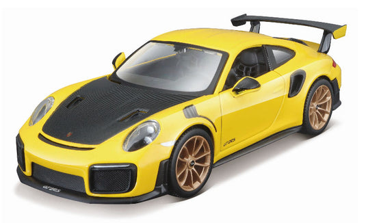Porscheポルシェ 911 GT2 RS イエロー 組み立てキット スポーツカー 模型 / MAISTO 1/24 ミニカー 模型