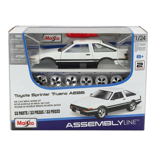 Toyotaトヨタ スプリンター トレノ AE86 1979 ホワイト ブラック モデルキット / MAISTO 1/24 ミニカー