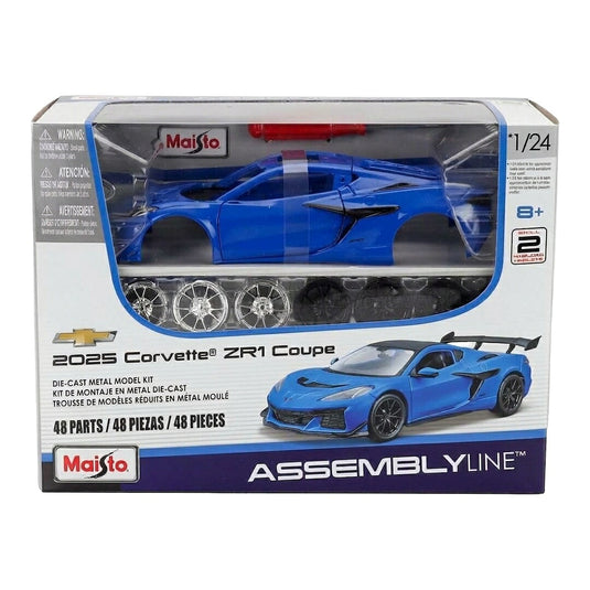 Chevroletシボレー Corvetteコルベット ZR1 クーペ 2025 ブルー 組み立てキット / MAISTO 1/24 ミニカー