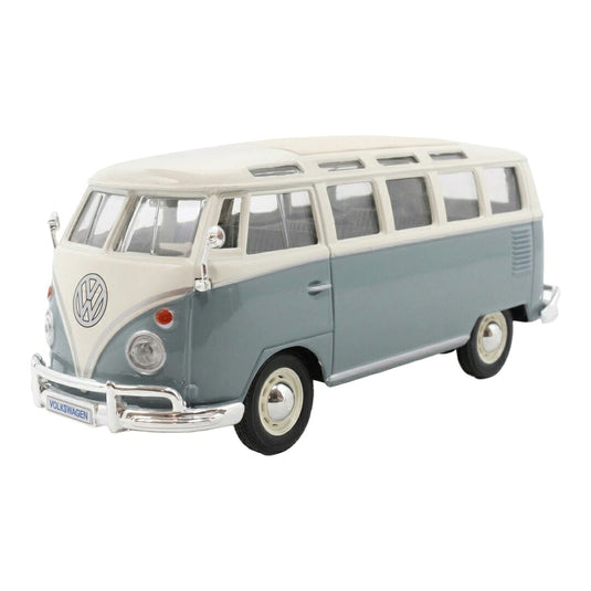 VWフォルクスワーゲン T1 サンバ ミニバス 1962 グレー/ホワイト モデルキット / MAISTO 1/25 ミニカー