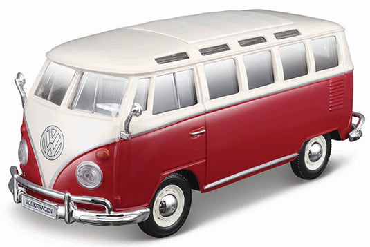 Volkswagenフォルクスワーゲン サンバ 1962 ホワイト/レッド 働く車 模型 / MAISTO 1/24 ミニカー 模型