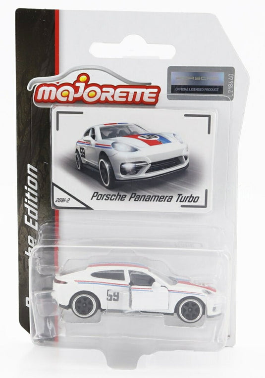 PORSCHEポルシェ PANAMERAパナメーラ TURBOターボ 2020 No.59 RACINGレーシング WHITEホワイト / MAJORETTE 1/64 ミニカー