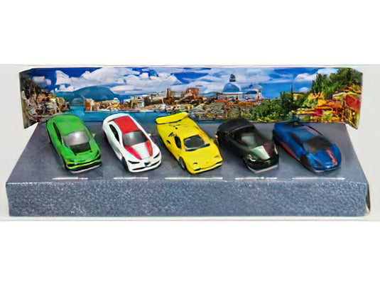 LAMBORGHINI - SET ASSORTMENT 5 PIECES ITALY DREAMS CARS - URUS - COUNTACH LP400 - HURACAN AVIO - ALFA ROMEO GIULIA - 4C SPIDER - VARIOUS/MAJORETTE 1/64ミニカー