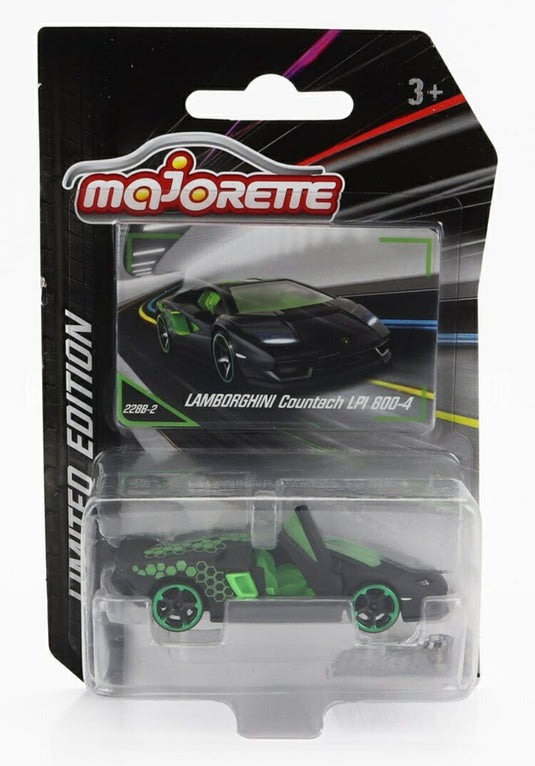 Lamborghiniランボルギーニ Countachカウンタック LPi 800 4 2021 ブラック グリーン / MAJORETTE 1/64 ミニカー