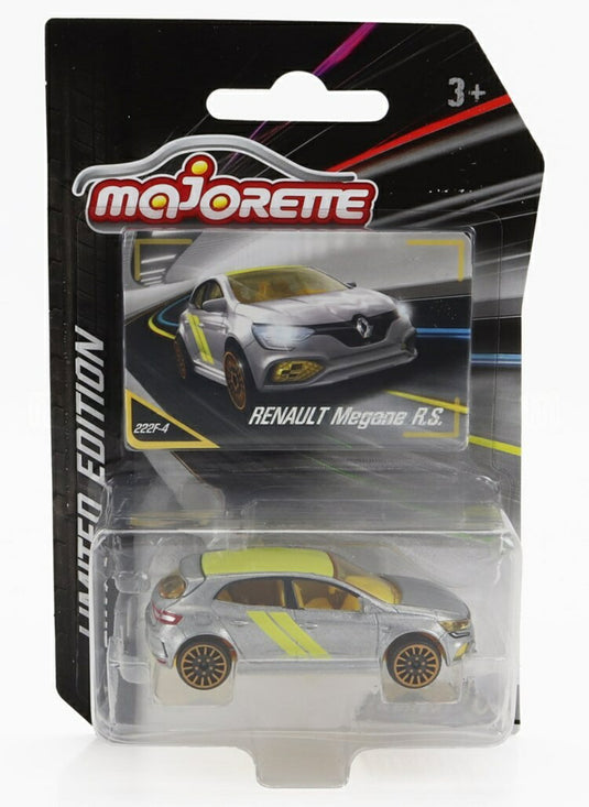 Renaultルノー Meganeメガーヌ RS Sportスポーツ 2018 シルバー イエロー / MAJORETTE 1/64 ミニカー