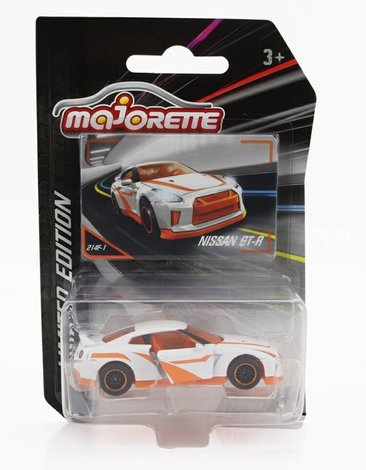 Nissan日産 Skylineスカイライン GT R (R35) Coupeクーペ 2009 ホワイト オレンジ / MAJORETTE 1/64 ミニカー