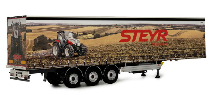 【予約】1月以降発売予定 Pacton カーテンサイダートレーラー Steyr デザイン トレーラー / MARGEMODELS 1/32 建設機械模型 工事車両