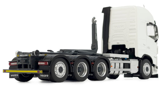 【予約】1月以降発売予定 Volvo FH5 トラック Meiller フックリフト付き クリアホワイト トラック / MARGEMODELS 1/32 建設機械模型 工事車両