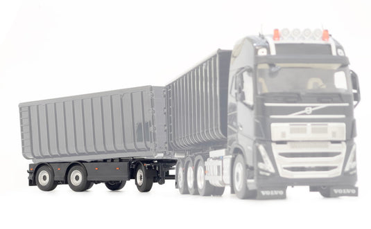 【予約】1月以降発売予定 GS Meppel フックリフト コンテナトレーラー Volvo アンスラサイト トレーラー / MARGEMODELS 1/32 建設機械模型 工事車両