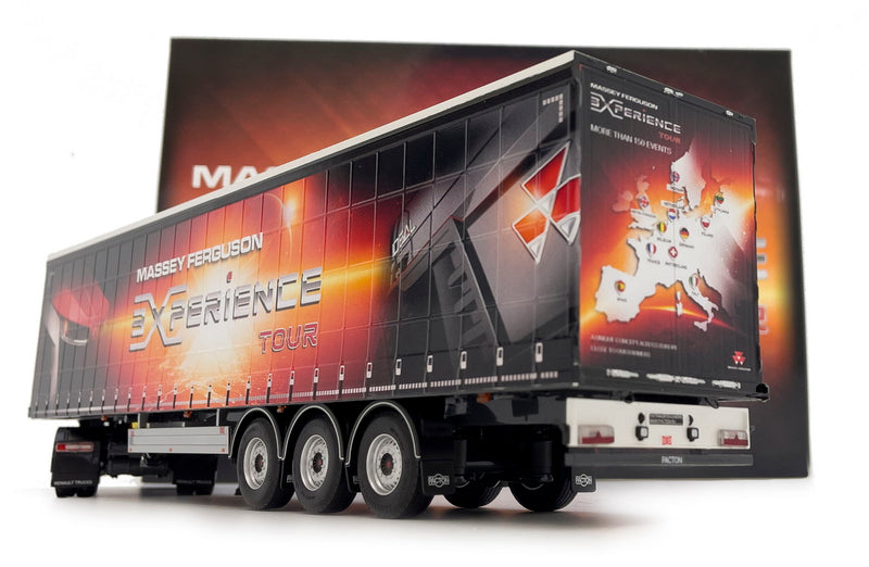 ギャラリービューアに画像をロードする, 【予約】Renault T-series 4x2 Pactonカーテンサイダートレーラー Massey Fergusonマッセイファーガソン Experience Tourデザイン / margemodel 1/32 ミニカー
