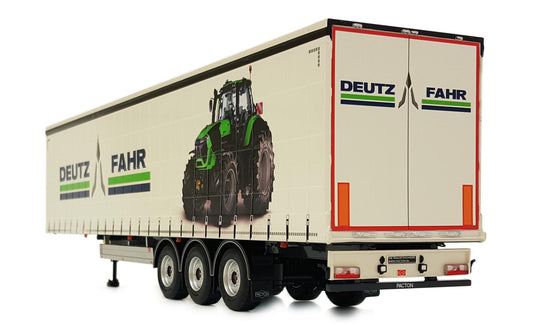 【予約】Pactonカーテンサイダートレーラー Deutz-Fahrドイツファールデザイン / margemodel 1/32 ミニカー