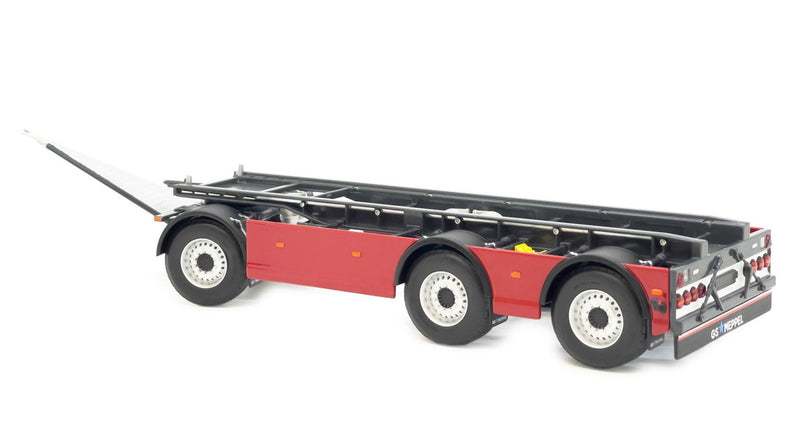 ギャラリービューアに画像をロードする, 【予約】GS Meppel フックリフト コンテナトレーラー レッド / margemodel 1/32 ミニカー
