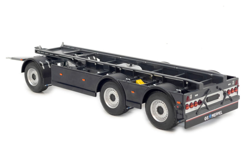 ギャラリービューアに画像をロードする, 【予約】GS Meppel フックリフトコンテナトレーラー Volvo アンスラサイト / margemodel 1/32 ミニカー
