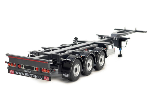 【予約】Pacton 伸縮式海上コンテナシャーシ アンスラサイト / margemodel 1/32 ミニカー