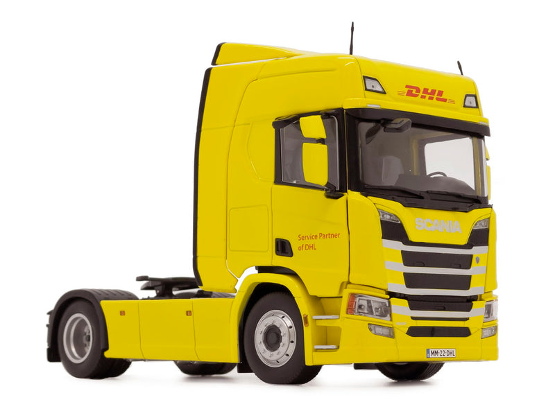 ギャラリービューアに画像をロードする, 【予約】Scaniaスカニア R500シリーズ 4x2 イエロー DHLデザイン / margemodel 1/32 ミニカー
