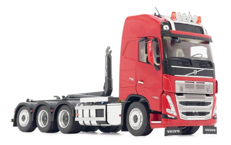 ギャラリービューアに画像をロードする, 【予約】Volvoボルボ FH5 トラック Meillerメイヤー フックリフト レッド / margemodel 1/32 ミニカー
