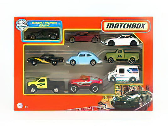 VOLKSWAGEN - SET ASSORTMENT 9 PIECES CARS - VARIOUS/MATCHBOX 1/64ミニカー