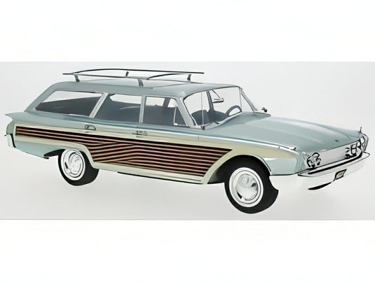 【予約】2026年発売予定FORD USA LTD COUNTRY SQUIRE ステーションワゴン 1960 ライトブルーウッド/ MCG 1/18 ミニカー