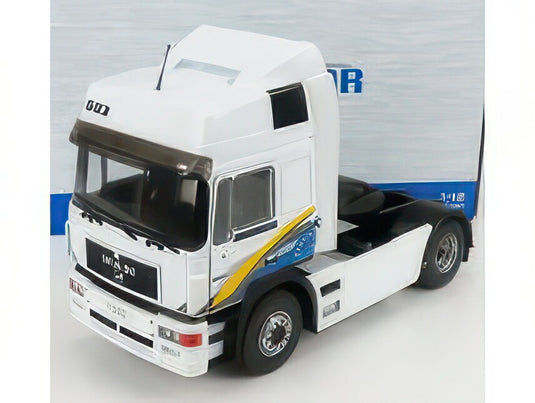MAN F2000 V10 TRACTOR TRUCK 2ASSI 1994 WHITE BLUE YELLOW/MCG 1/18ミニカー