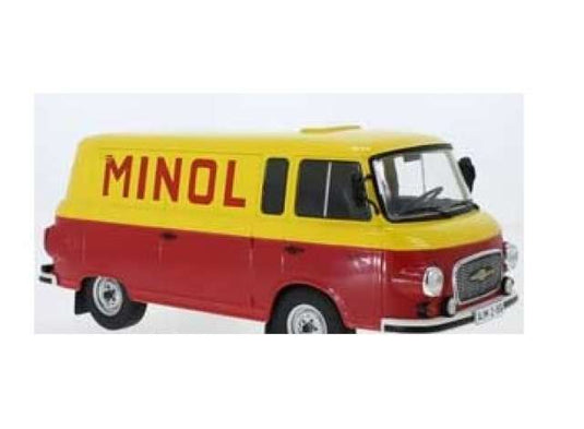1970 Barkas B 1000 カステンワーゲン MINOL レッドイエロー/MCG 1/18ミニカー