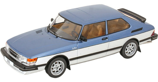 Saab 900 Turbo 1981 ブルーメタリック シルバー/ MCG 1/18 ミニカー