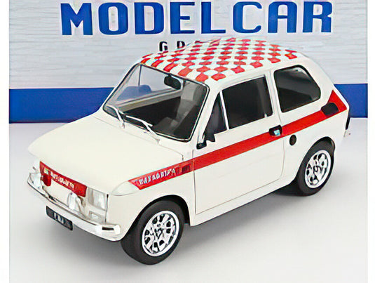 FIAT  126 LOOK ABARTH 1972  WHITE RED/MCG 1/18ミニカー