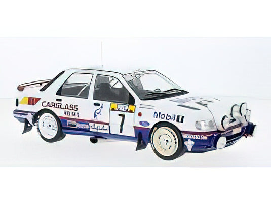 【予約】2025年発売予定FORD ENGLAND シエラ コスワース モービル1 7号車 1992年モンテカルロラリー 4位 ナイトバージョン ドライバー:フランソワ・ドゥレクール/ダニエル・グラタルー ホワイト/ブルー/MCG 1/18ミニカー