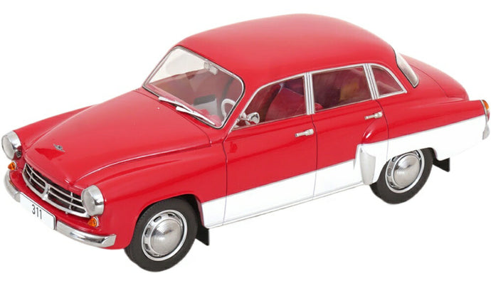 Wartburg 311/312 1955 レッド ホワイト/ MCG 1/18 ミニカー